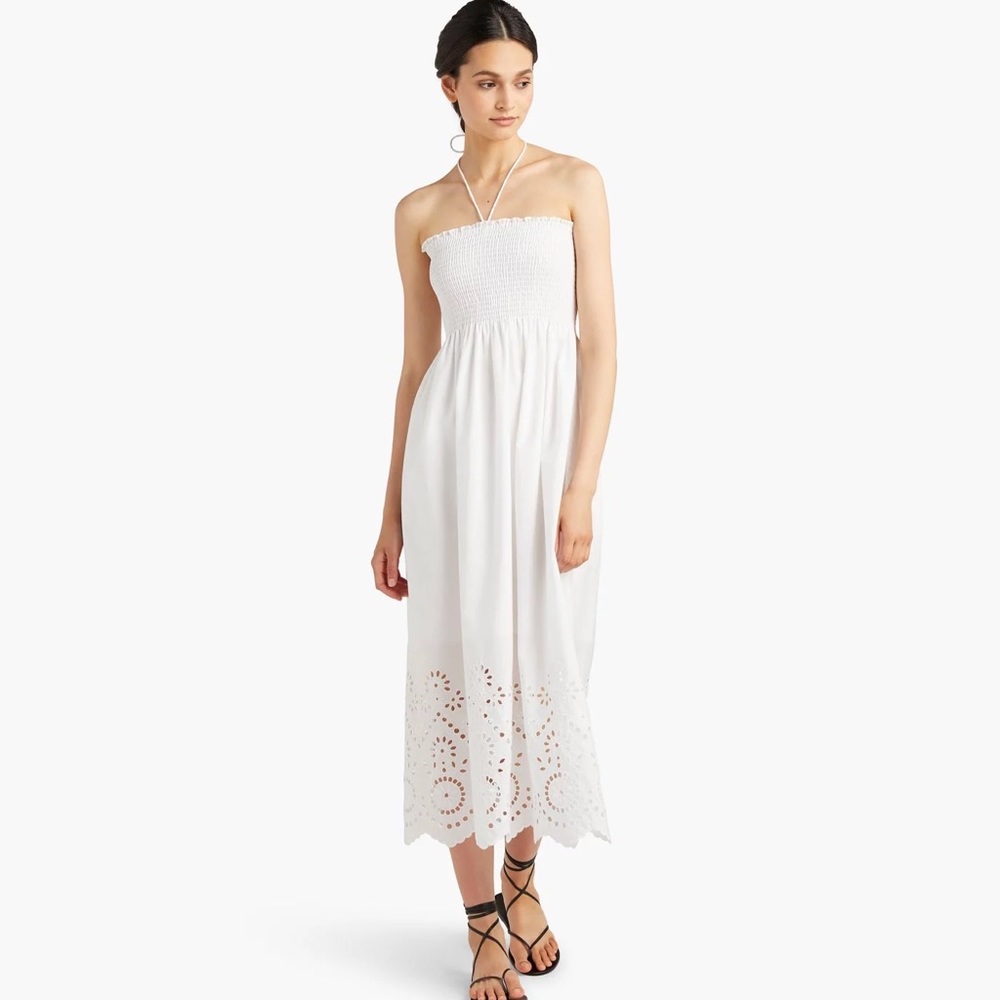 Hill House Home The Lucy Nap Dress in White Broderie Anglaise